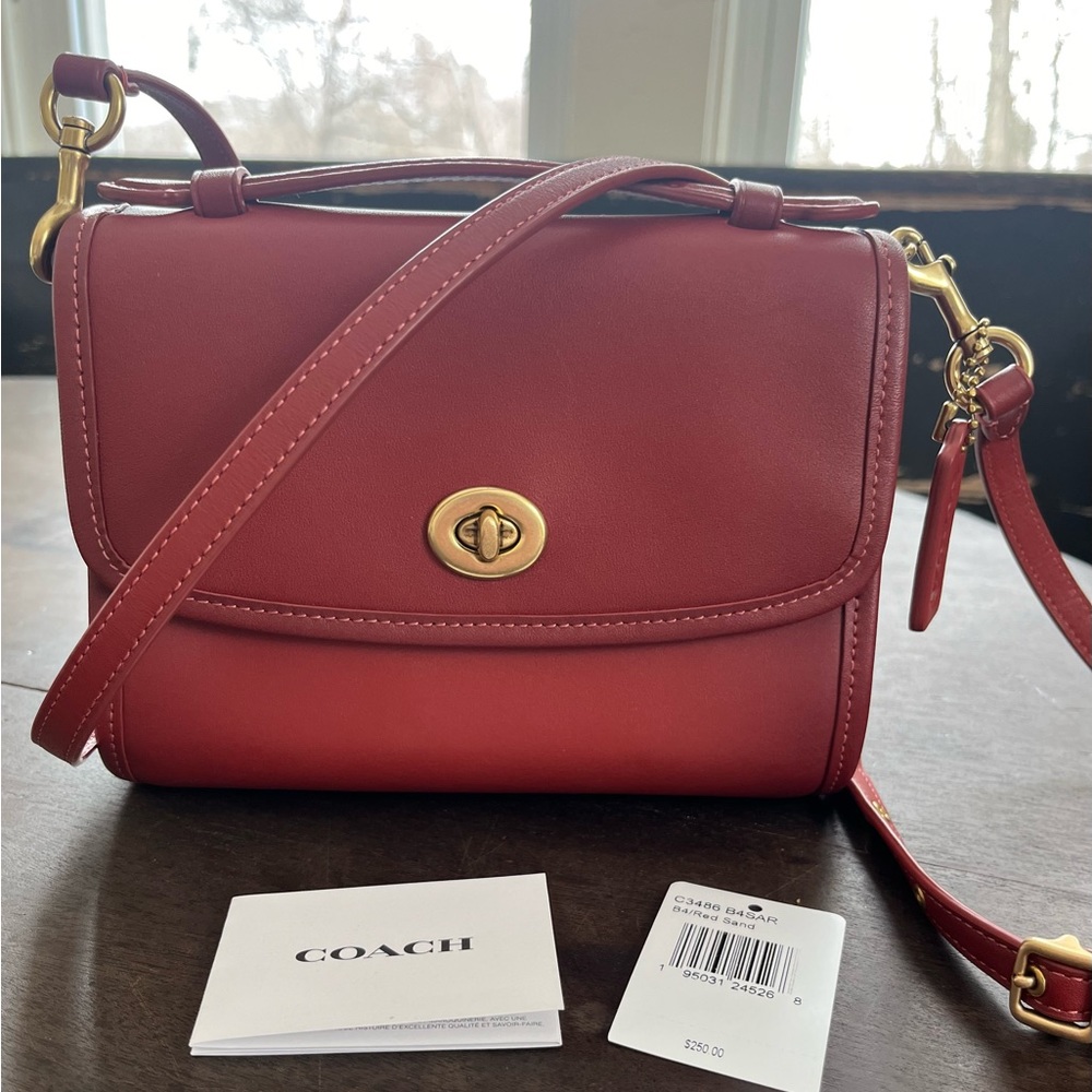 Coach C3486 Kip top handle crossbody in red